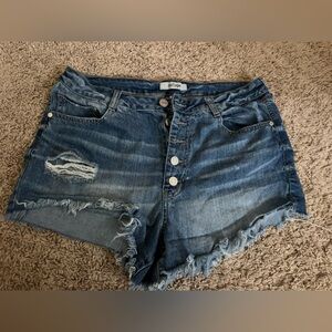 Refuge Blue Distressed Jeans with Vintage Fading